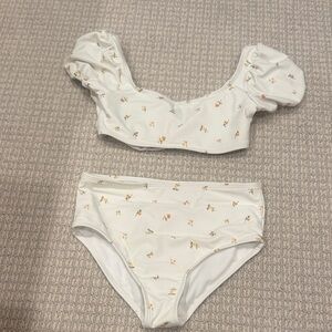 GB Girls High Waisted Floral Swim Set